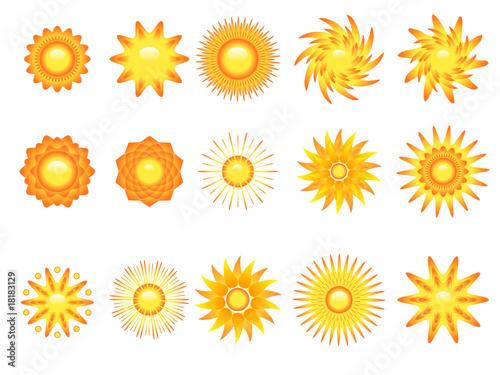 Variety of vector suns