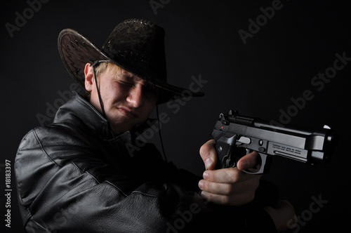 man whith gun