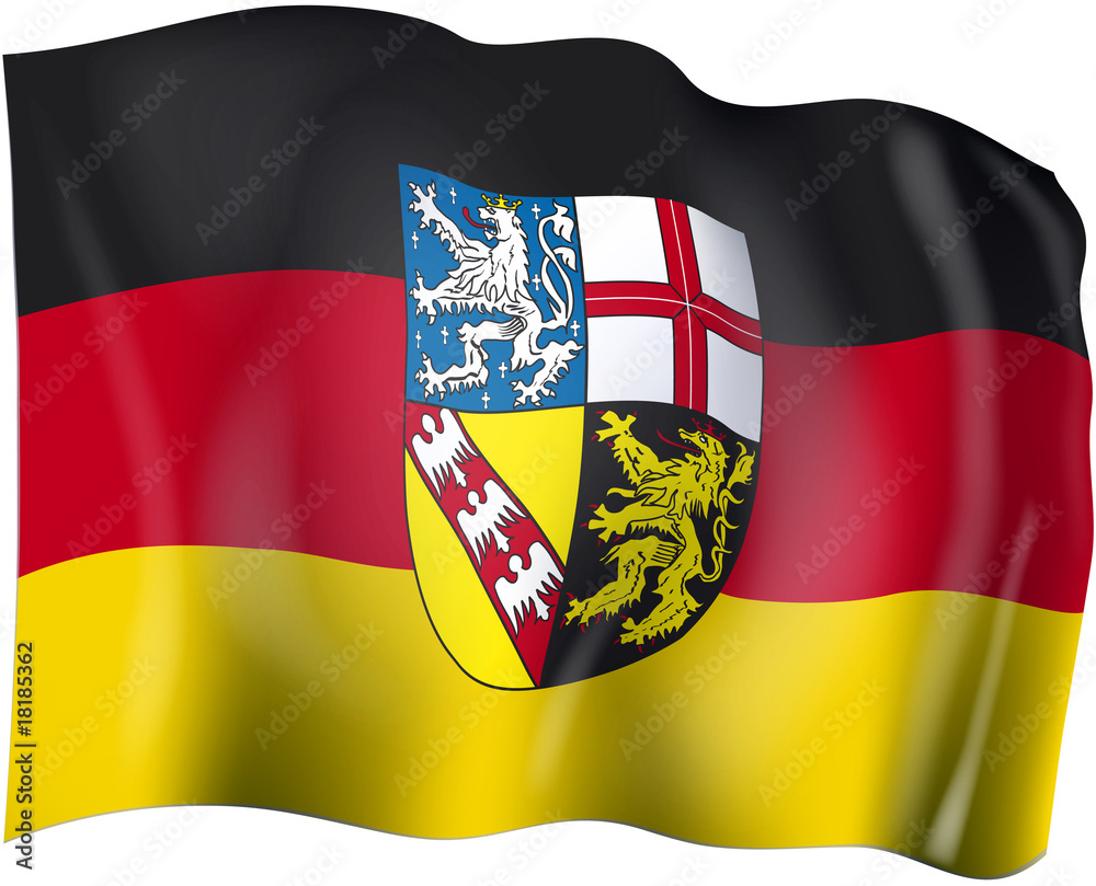 Obraz na plátně Flagge Saarland