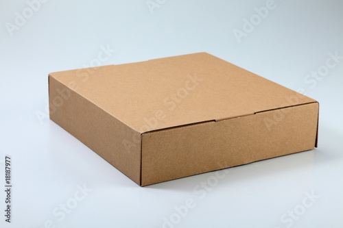 close up of the brown cardboard box on the plain background © eskay lim