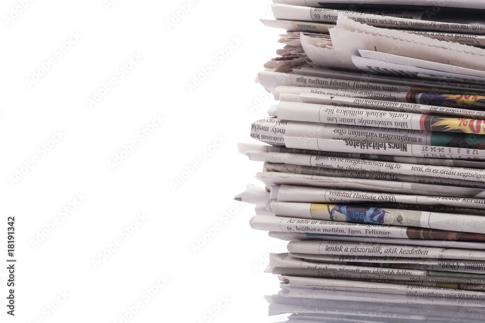 Old newspapers and magazines on a pile Old newspapers and magazines on a pile