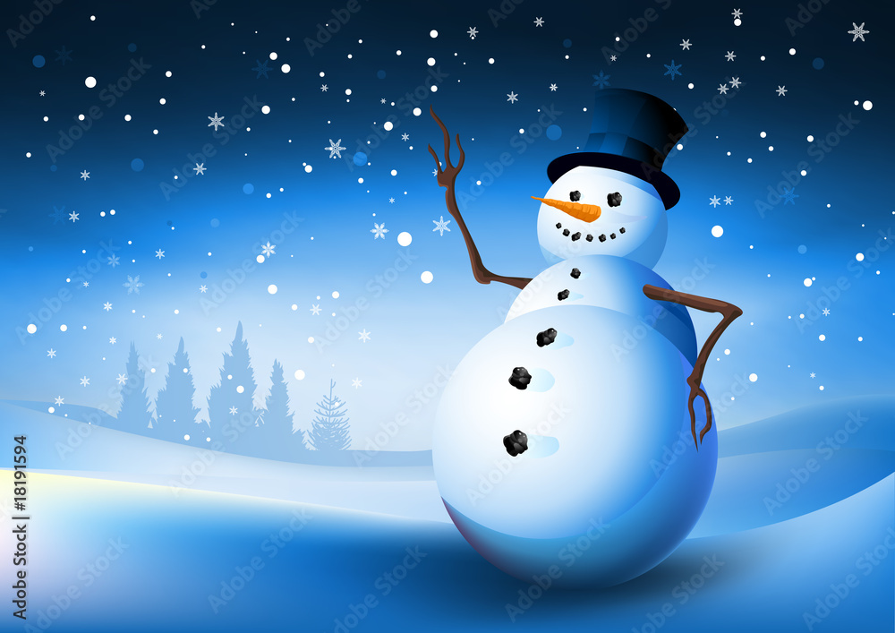 Obraz premium winter Snowman