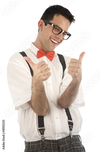 Nerd isolated on white