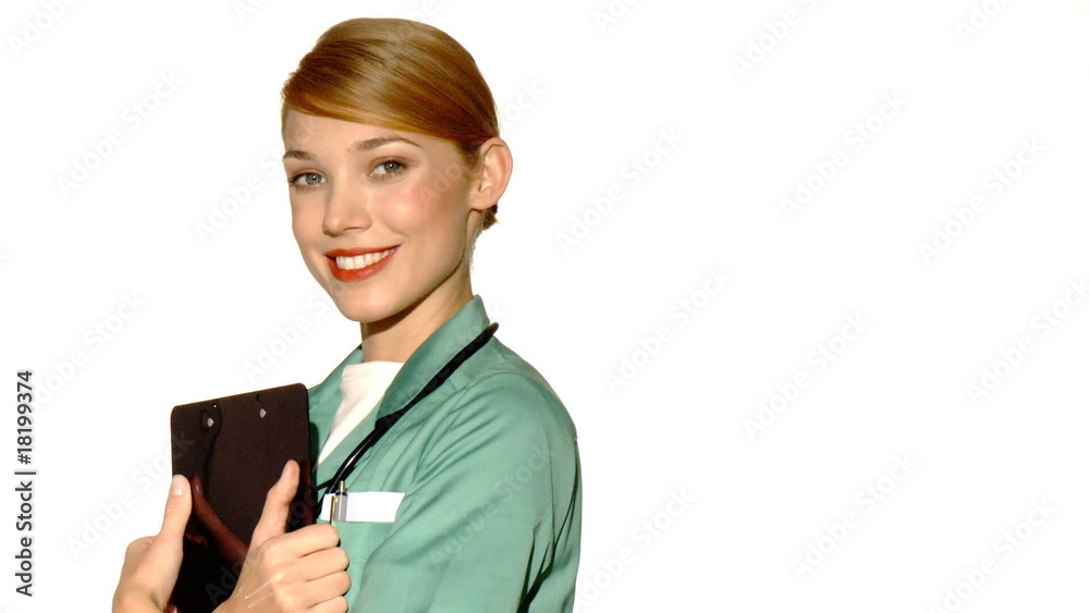 20-25 years old beautiful female doctor isolated on white 20-25 years old beautiful female doctor isolated on white