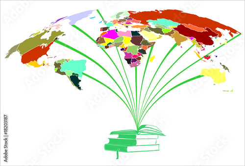 books and worlds colors