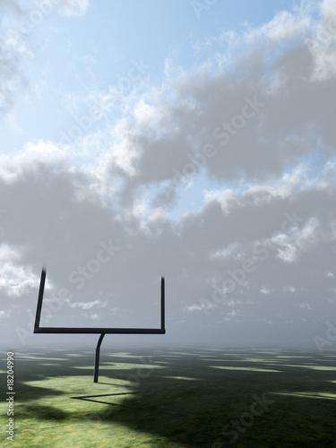 Cloudy American Football Field