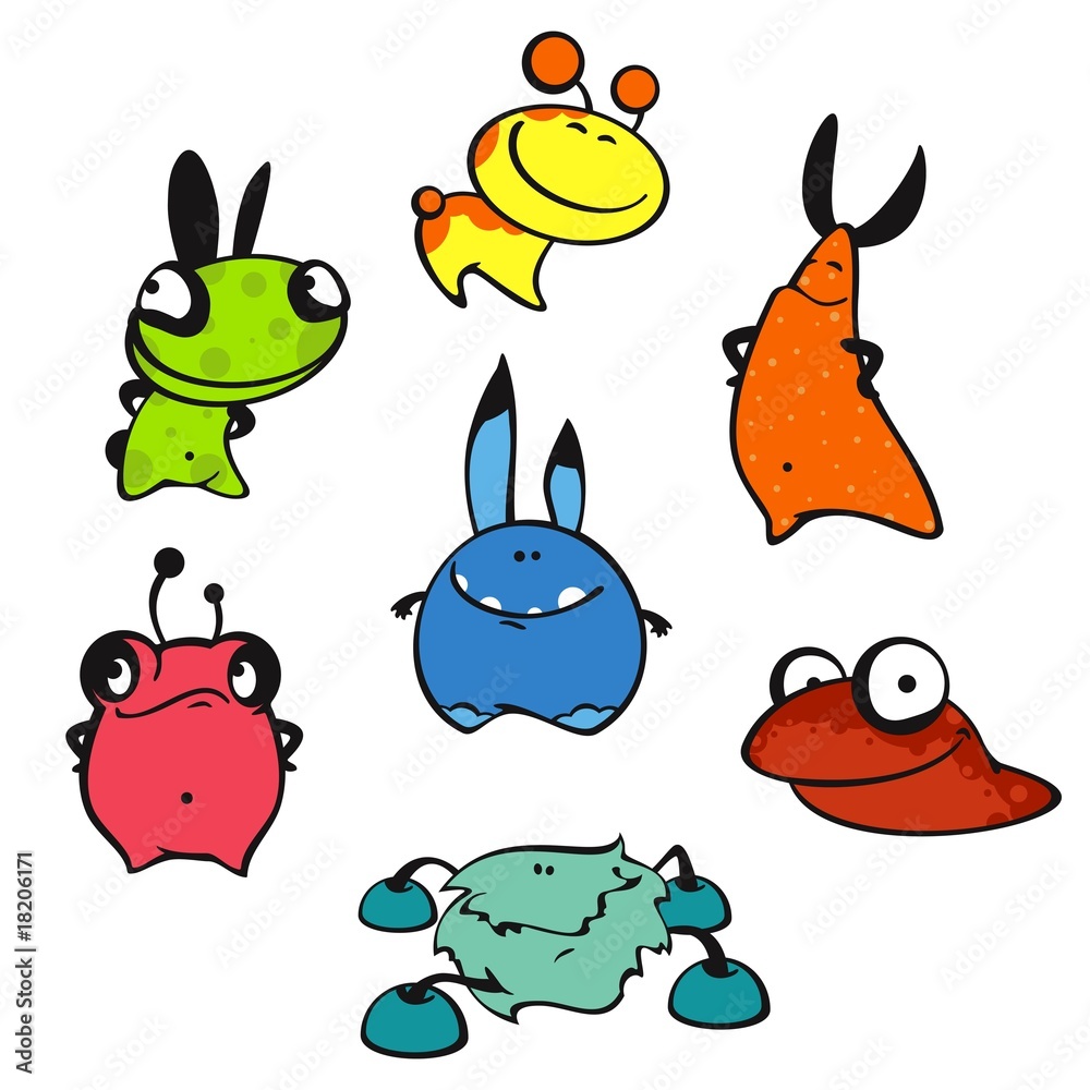Obraz premium cute monsters #2