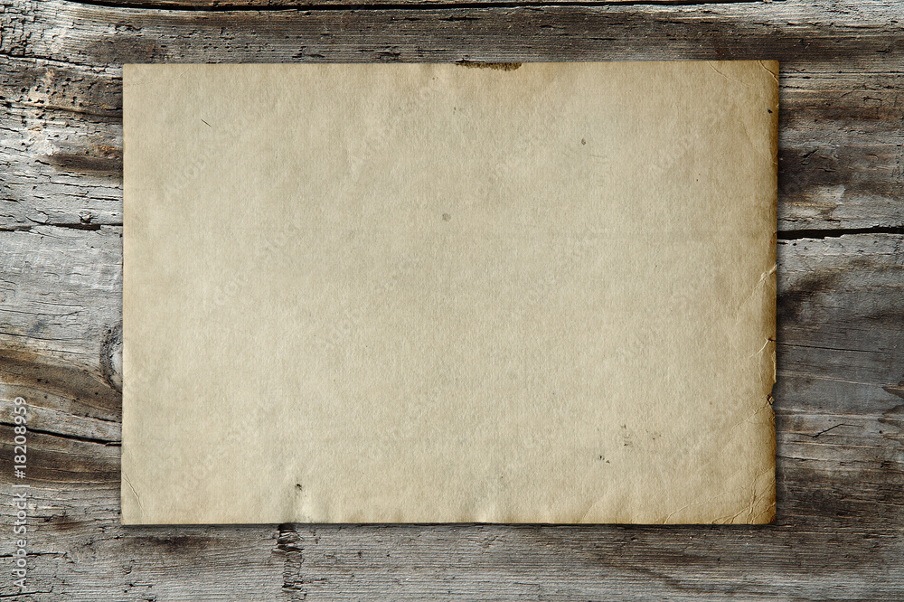 Fototapeta premium vintage paper on wood texture