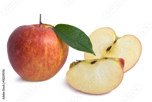 Red apple isolated on a white background