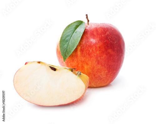 Red apple isolated on a white background