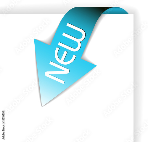 New blue corner ribbon