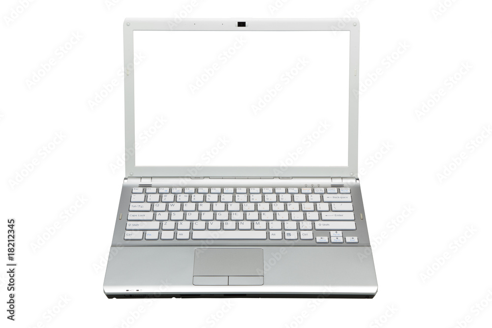 Laptop in front isolated with clipping path Laptop in front isolated with clipping path