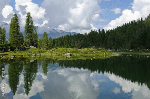 Lake scenery in the Italian Alps
