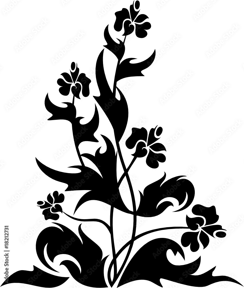 Design floral tattoo simbol