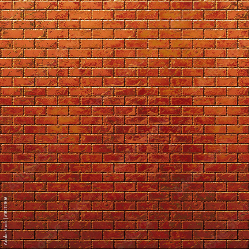 Mur z czerwonej cegły