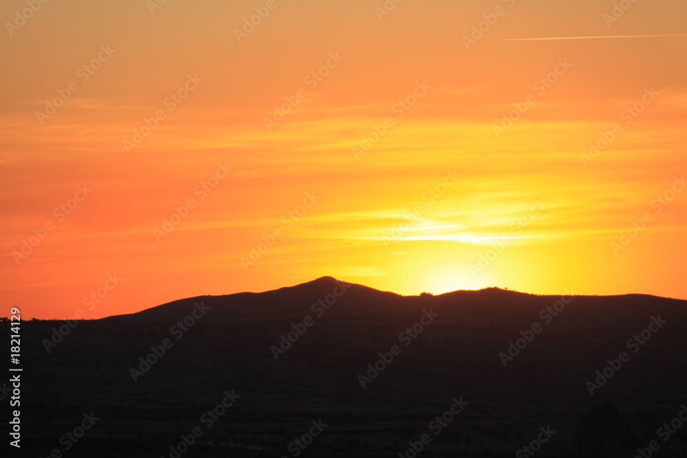 Sonnenuntergang  bei Göreme, Kappadokien - Türkei