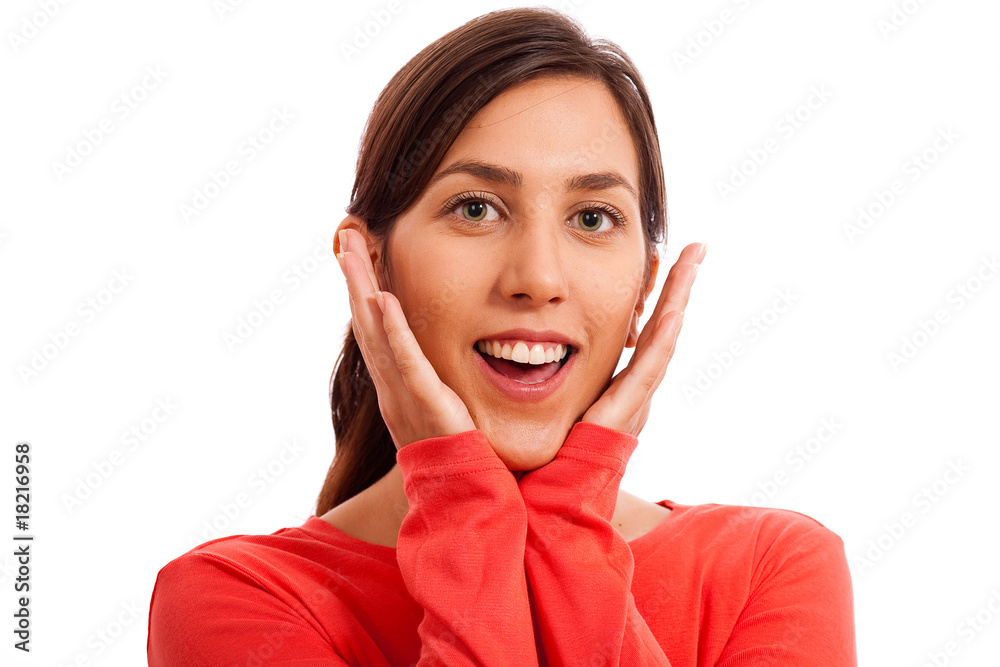 Portrait of young girl embracing Portrait of young girl embracing