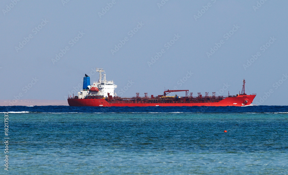 Big oil tanker in Red sea