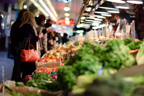 Open-air farmers market