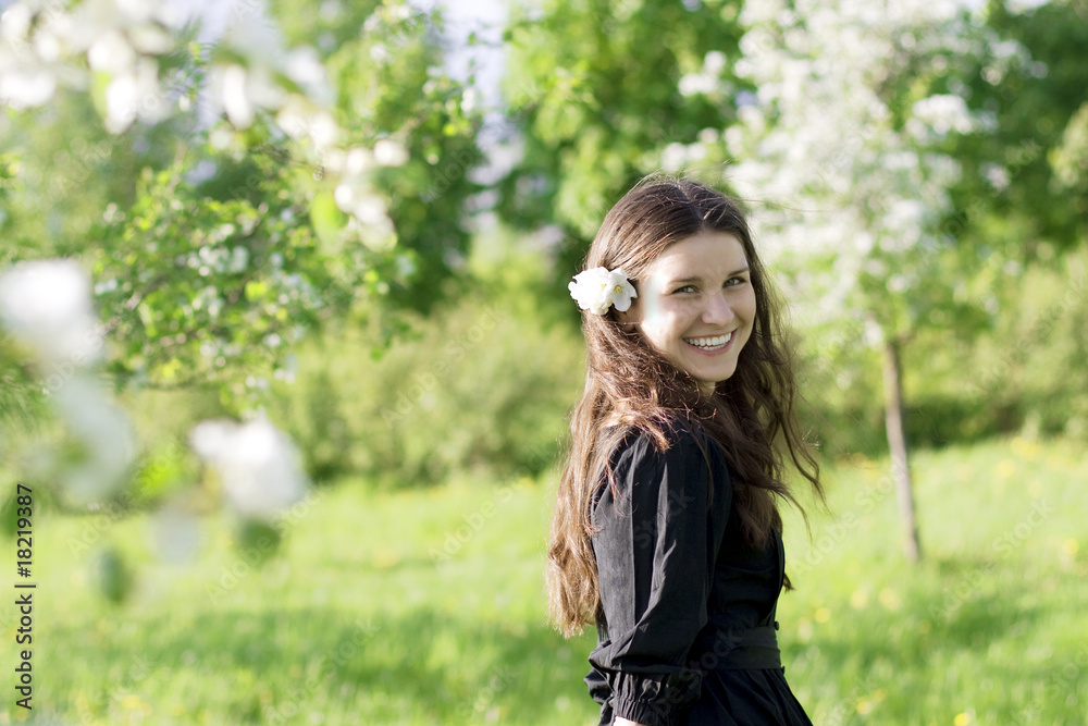 Beautiful girl in the park Beautiful girl in the park