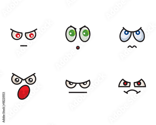 Emotional icons set #3 (angry, evil)