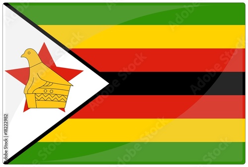 drapeau glassy zimbabwe flag
