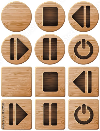 Wooden web buttons