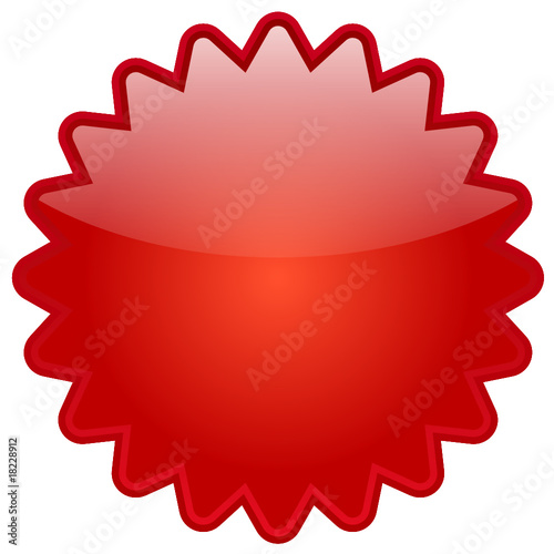 Tampon publicitaire vierge (rouge - vecteur - effet brillant)