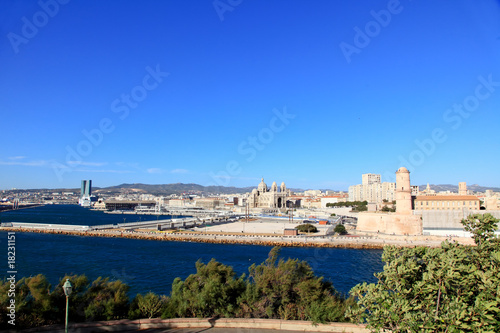 The Cathedral and Fort Saint-Jean in Marseille