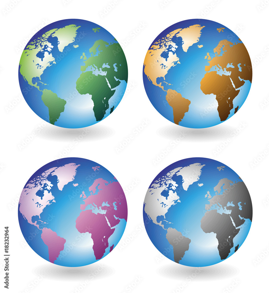 Multicolored globes Multicolored globes