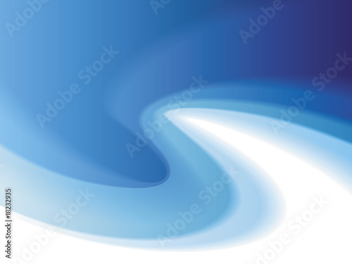 Background of blue soft curl
