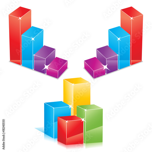 Glossy chart diagrams