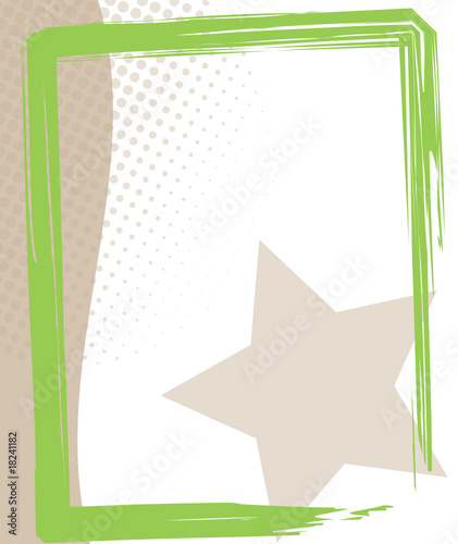 Rahmen Welle Stern grün vektor