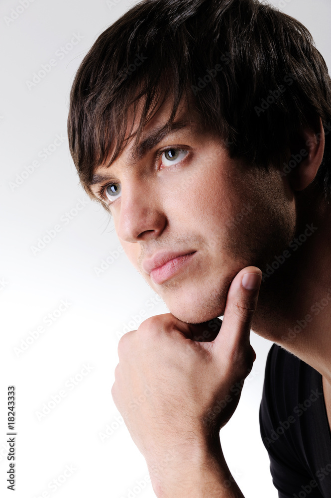 Profile portrait of a handsome young man Profile portrait of a handsome young man