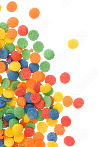 colorful sweets isolated on white background