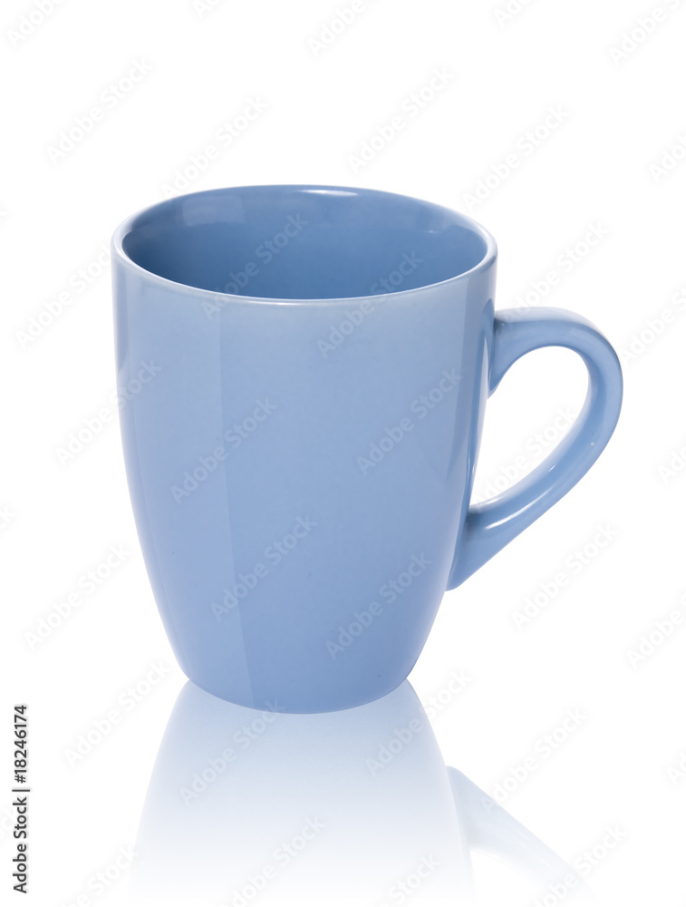 Blue empty cup