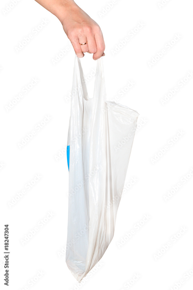 plastic bag in the hand plastic bag in the hand