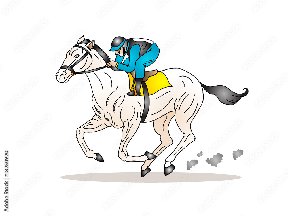 Fototapeta premium horse in a tournament race