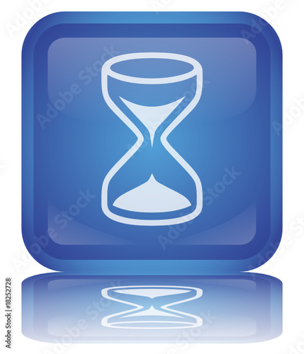 Bouton "Sablier" -- "Hourglass" Button (vector - reflection)