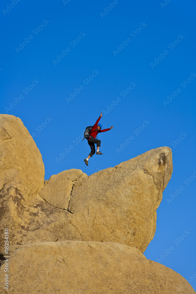 Fototapeta premium Climber on the summit.