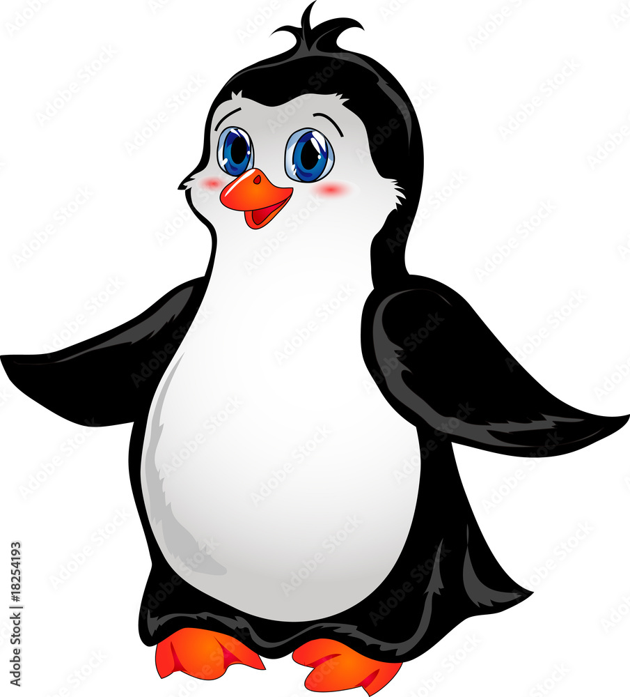 Naklejka premium Cartoon penguin