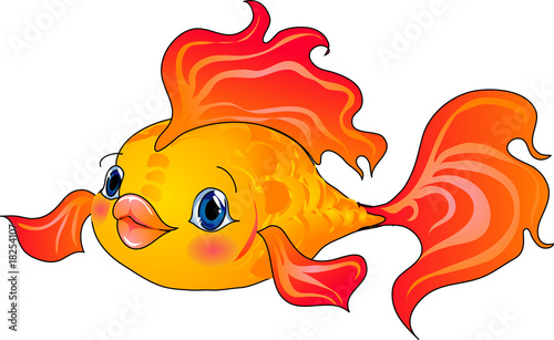 Cartoon gold fish