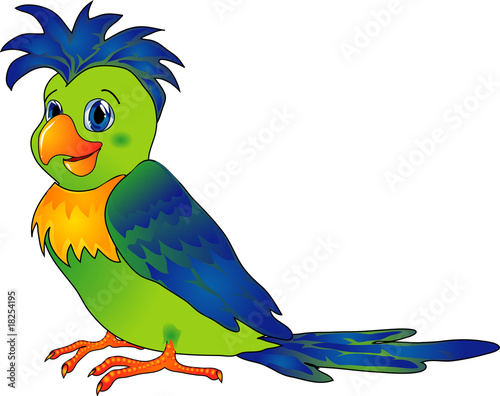Cartoon parrot