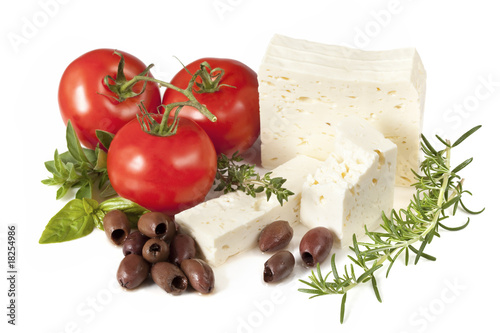 Feta, Tomatoes, Olives and Herbs
