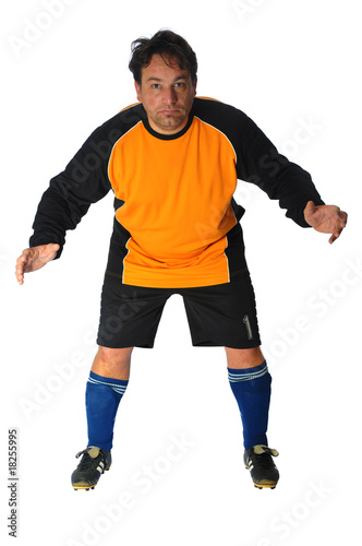 Fototapeta Naklejka Na Ścianę i Meble -  Soccer or Football Goal keeper is posing for a Photo