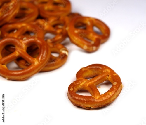 glazed and salted pretzels.