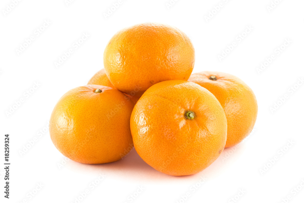 Tangerines isolated on pure white background Tangerines isolated on pure white background
