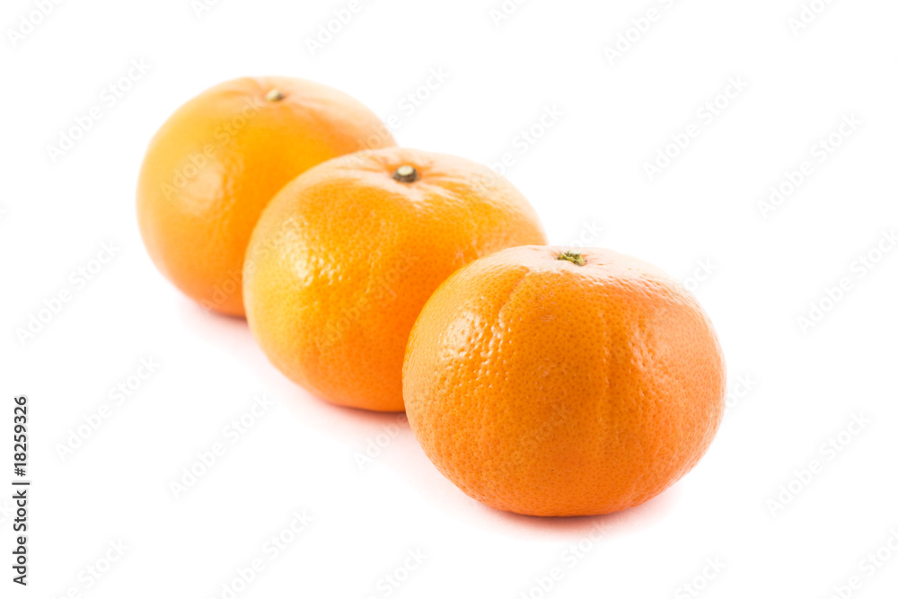 Tangerines isolated on pure white background Tangerines isolated on pure white background