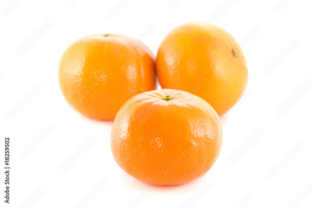 Tangerines isolated on pure white background Tangerines isolated on pure white background