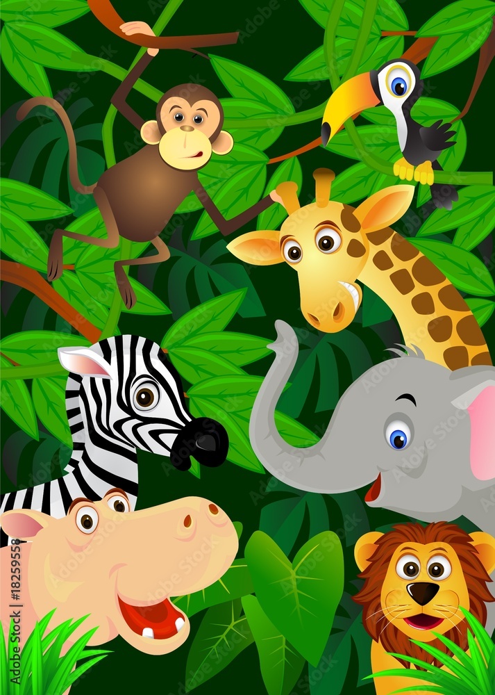 Fototapeta premium Wild animals in the jungle